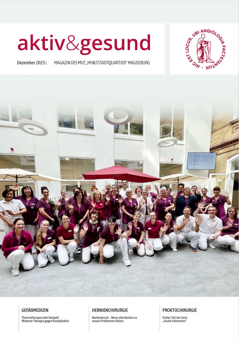 Patientenmagazin des MVZ im Altstadtquartier in Magdeburg, Ausgabe 1/2025